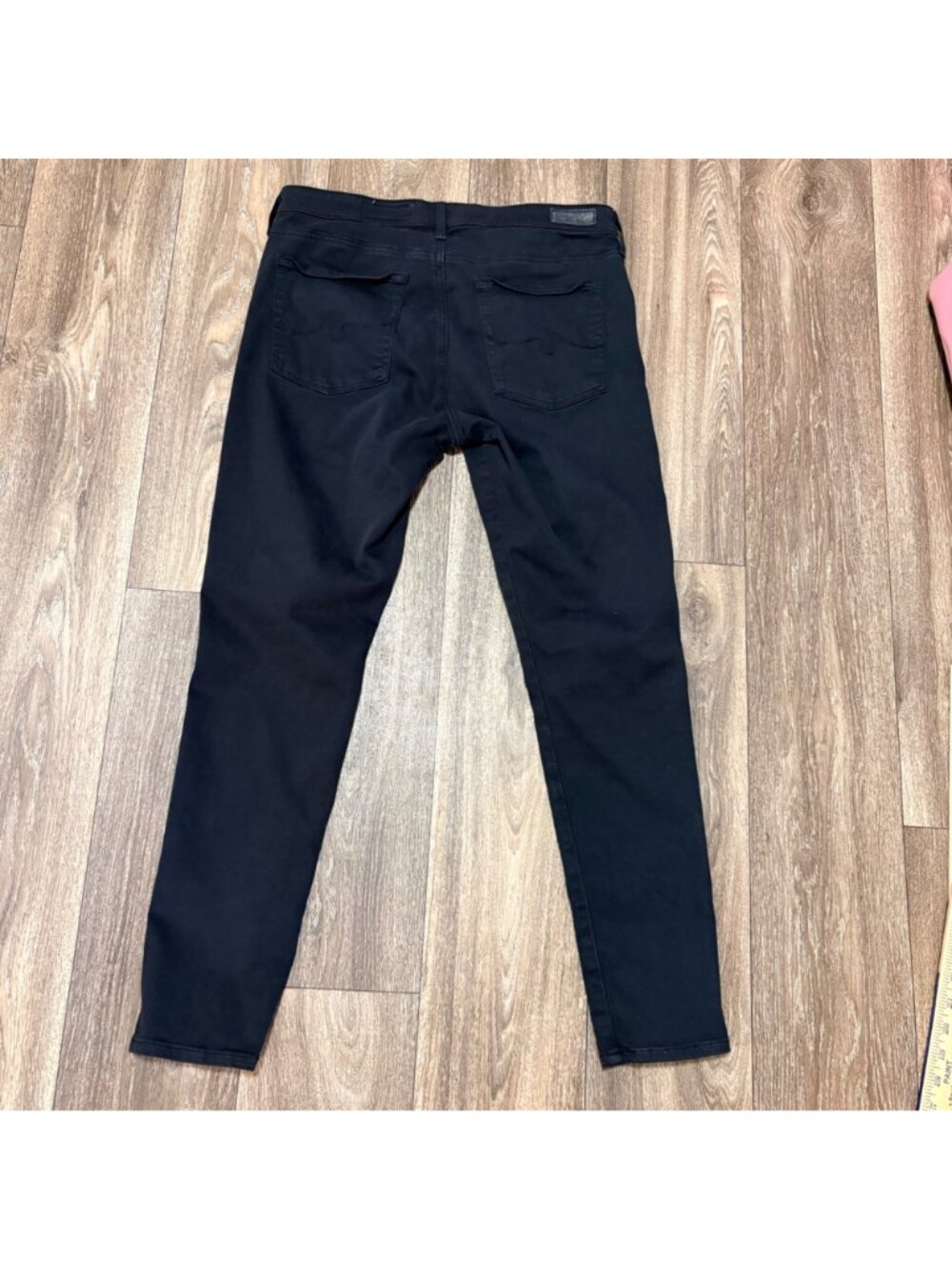 The Abbey Ankle Mid-Rise Super Skinny Black Jeans Anthropologie Size 31R Stretch - Picture 10 of 10